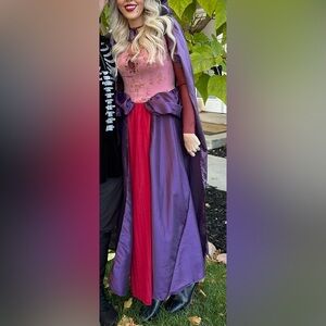 Disney licensed- Hocus Pocus Sarah Sanderson Small Dress, matching Purple Cape